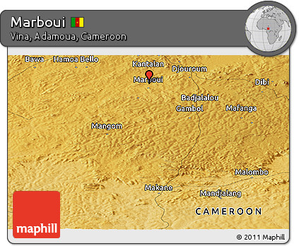 Physical Panoramic Map of Marboui