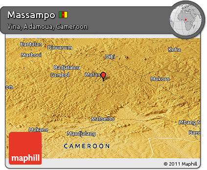 Physical Panoramic Map of Massampo