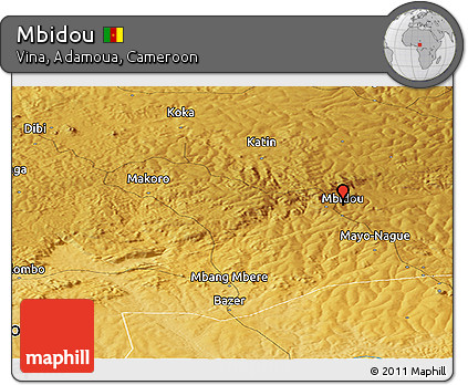 Physical Panoramic Map of Mbidou