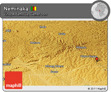 Physical Panoramic Map of Néminaka