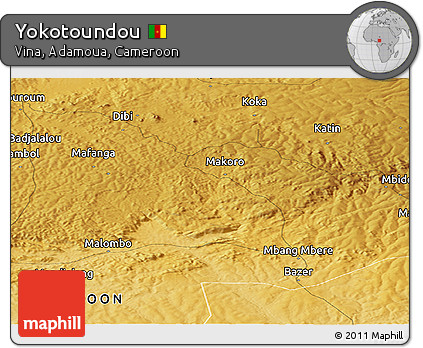 Physical Panoramic Map of Yokotoundou