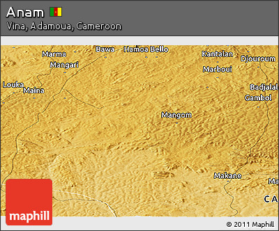 Physical Panoramic Map of Anam
