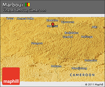 Physical Panoramic Map of Marboui