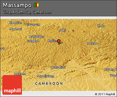 Physical Panoramic Map of Massampo