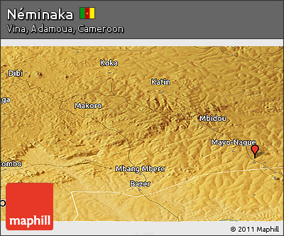 Physical Panoramic Map of Néminaka