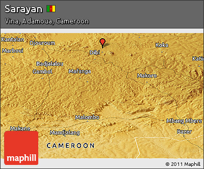 Physical Panoramic Map of Sarayan