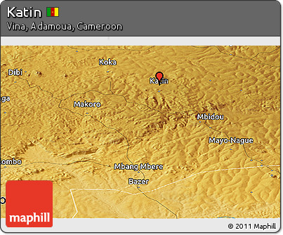 Physical Panoramic Map of Katin