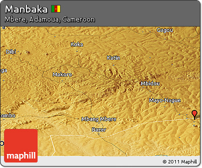 Physical Panoramic Map of Manbaka