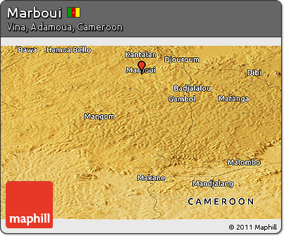 Physical Panoramic Map of Marboui