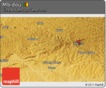 Physical Panoramic Map of Mbidou