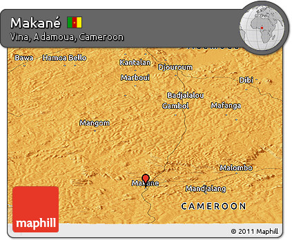 Political Panoramic Map of Makané
