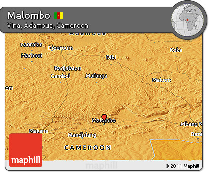 Political Panoramic Map of Malombo