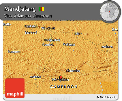 Political Panoramic Map of Mandjalang