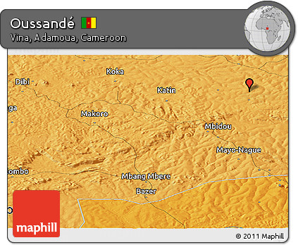 Political Panoramic Map of Oussandé