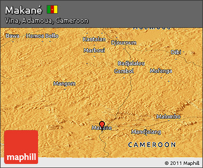 Political Panoramic Map of Makané