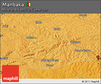 Political Panoramic Map of Manbaka