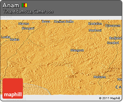 Political Panoramic Map of Anam