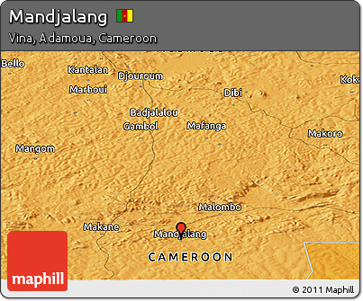Political Panoramic Map of Mandjalang