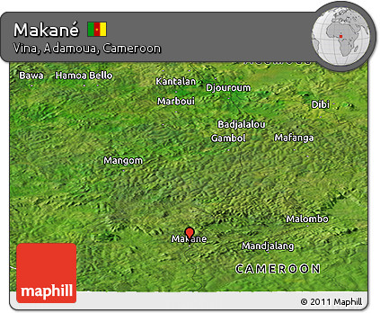 Satellite Panoramic Map of Makané
