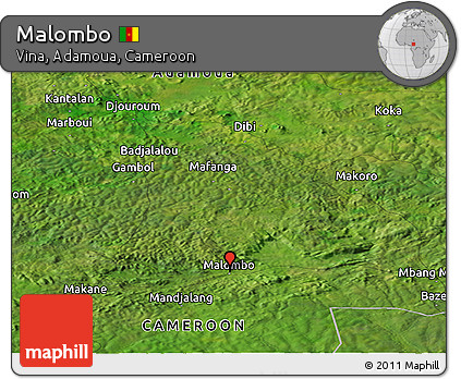 Satellite Panoramic Map of Malombo