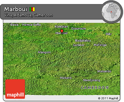 Satellite Panoramic Map of Marboui