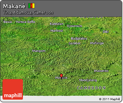 Satellite Panoramic Map of Makané