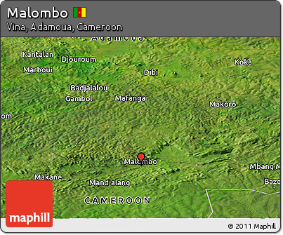 Satellite Panoramic Map of Malombo