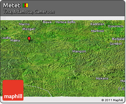 Satellite Panoramic Map of Metet