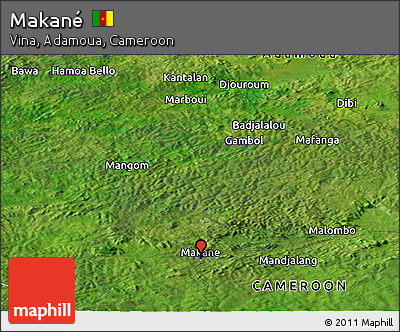 Satellite Panoramic Map of Makané