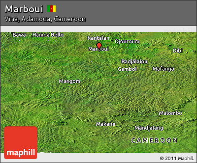 Satellite Panoramic Map of Marboui