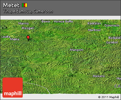 Satellite Panoramic Map of Metet