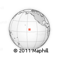 Outline Map of the Area around 6° 59' 36" N, 142° 43' 29" W, rectangular outline