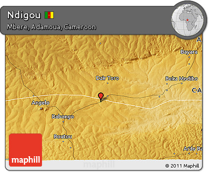 Physical 3D Map of Ndigou