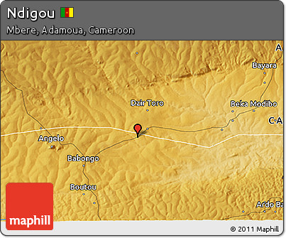 Physical 3D Map of Ndigou