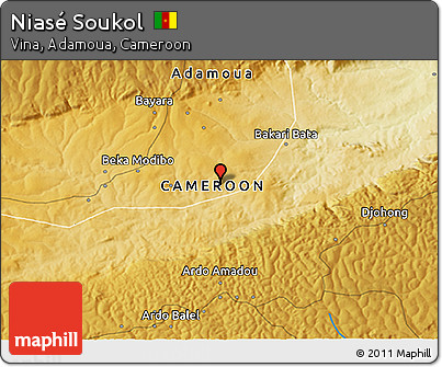 Physical 3D Map of Niasé Soukol