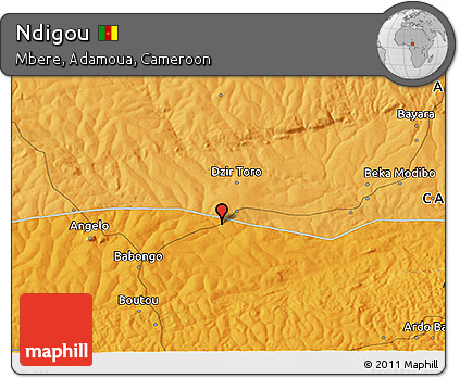 Political 3D Map of Ndigou