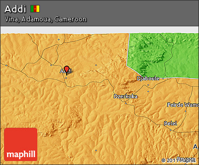 Political 3D Map of Addi