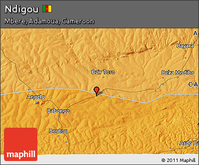 Political 3D Map of Ndigou
