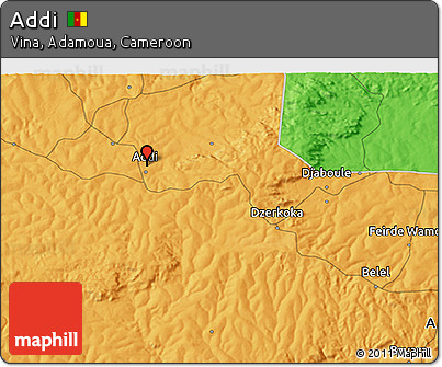 Political 3D Map of Addi