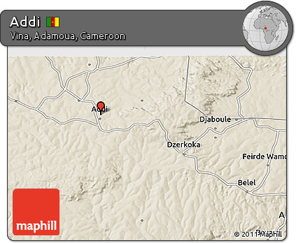 Shaded Relief 3D Map of Addi