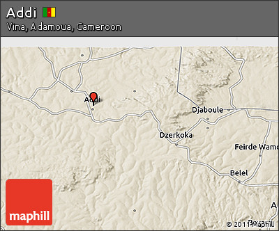 Shaded Relief 3D Map of Addi