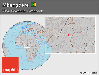 Gray Location Map of Mbangbéré