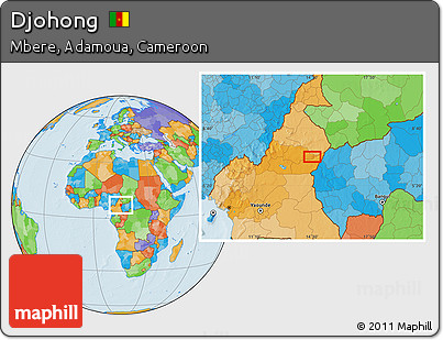 Political Location Map of Djohong