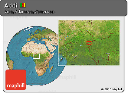 Satellite Location Map of Addi