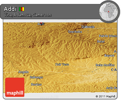 Physical Panoramic Map of Addi