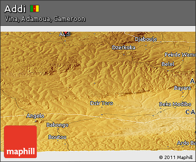 Physical Panoramic Map of Addi