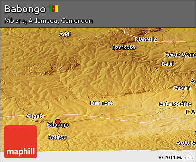 Physical Panoramic Map of Babongo