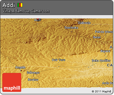 Physical Panoramic Map of Addi