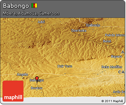 Physical Panoramic Map of Babongo