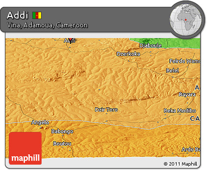 Political Panoramic Map of Addi